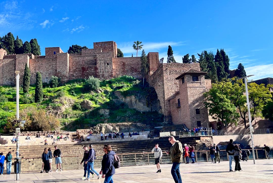 Outside view of the Alcazaba Malaga Outside view of the Alcazaba Malaga