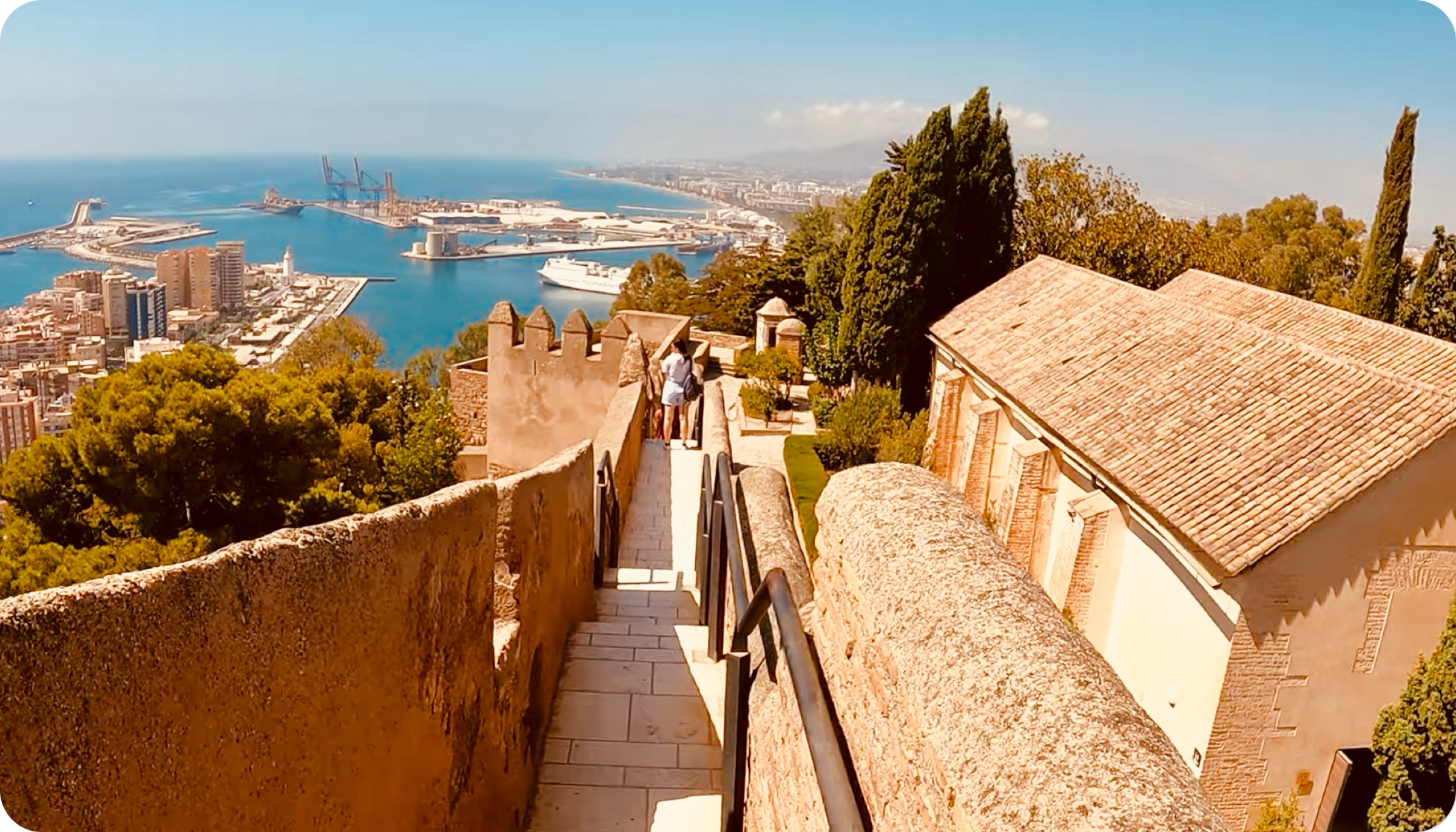 View Of The Harbour From Gibralfaro Castle View Of The Harbour From Gibralfaro Castle