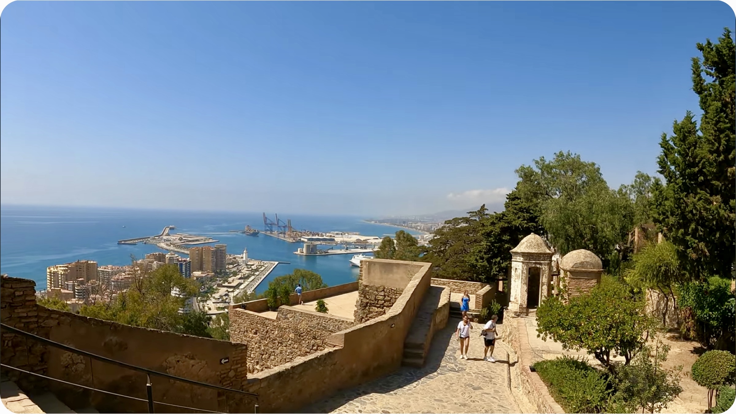 Harbour View from Gibralfaro Castle Harbour View from Gibralfaro Castle